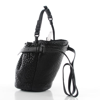 Alexander Wang Pebbled Lambskin Diego Bucket Bag Black w Black Hardware 3 of 8