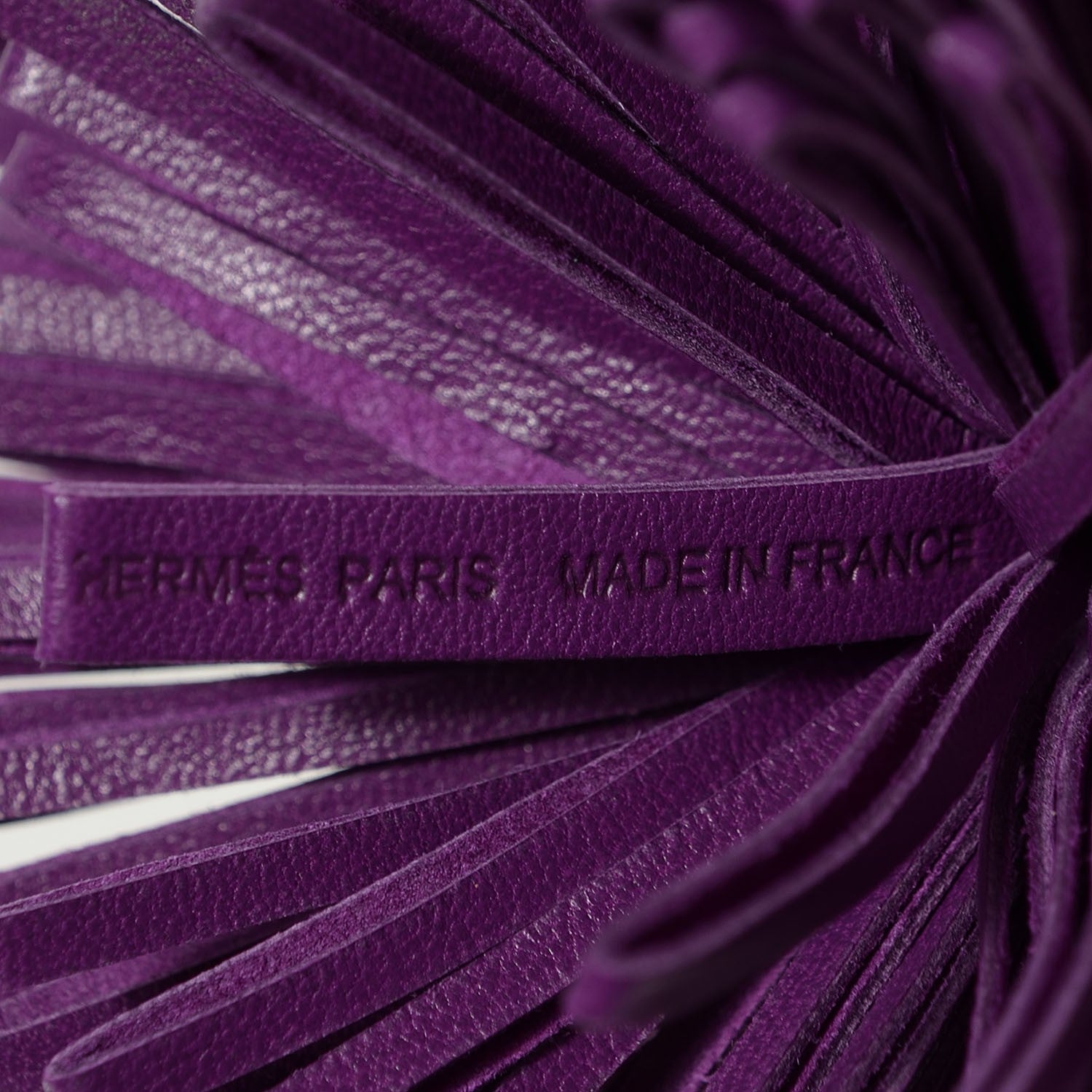 Hermes Lambskin Carmen Tassel Key Holder Violet 5 of 5