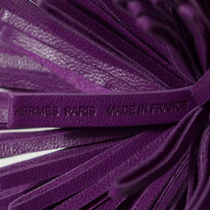 Hermes Lambskin Carmen Tassel Key Holder Violet 5 of 5
