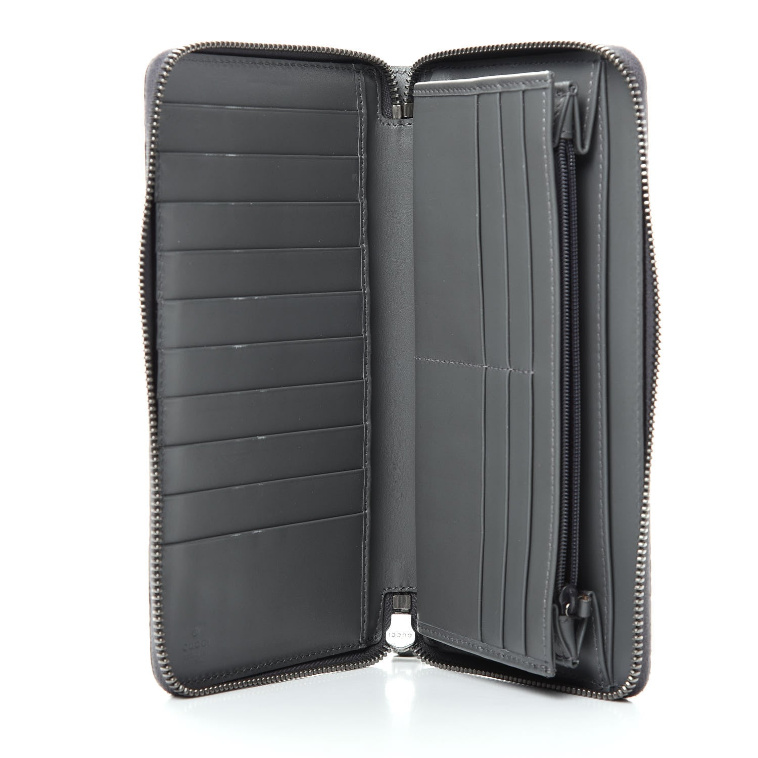 Gucci Guccissima Signature Zip Around Organizer Wallet Grey 5 of 8