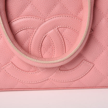Chanel Caviar Quilted Small Bowler Pink 8 of 15