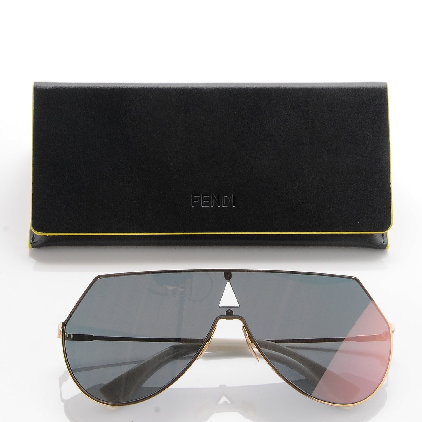 Metal Mirrored Eyeline Sunglasses FF 0193/S Matte Gold