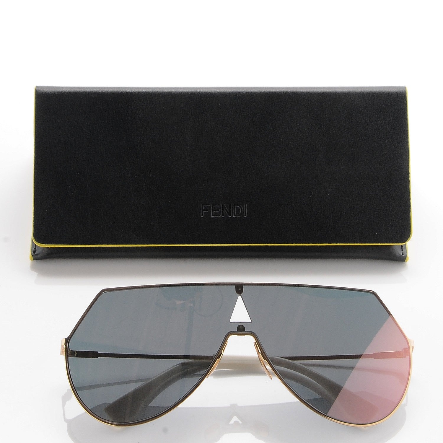 Fendi Metal Mirrored Eyeline Sunglasses FF 0193/S Matte Gold 9 of 9
