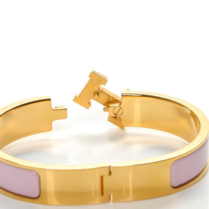 Hermes Enamel Narrow Clic Clac H Bracelet PM Rose Dragee 4 of 5