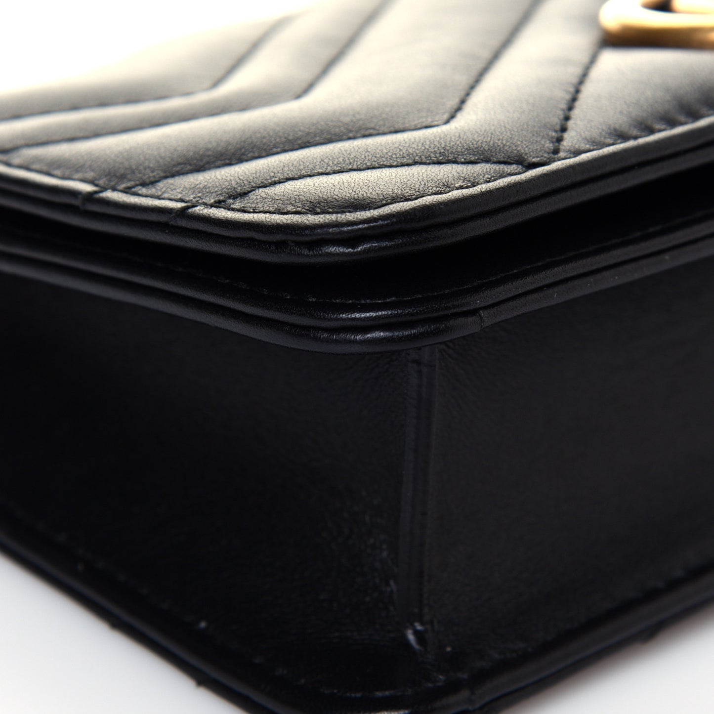 Calfskin Matelasse GG Marmont Mini Bag Black