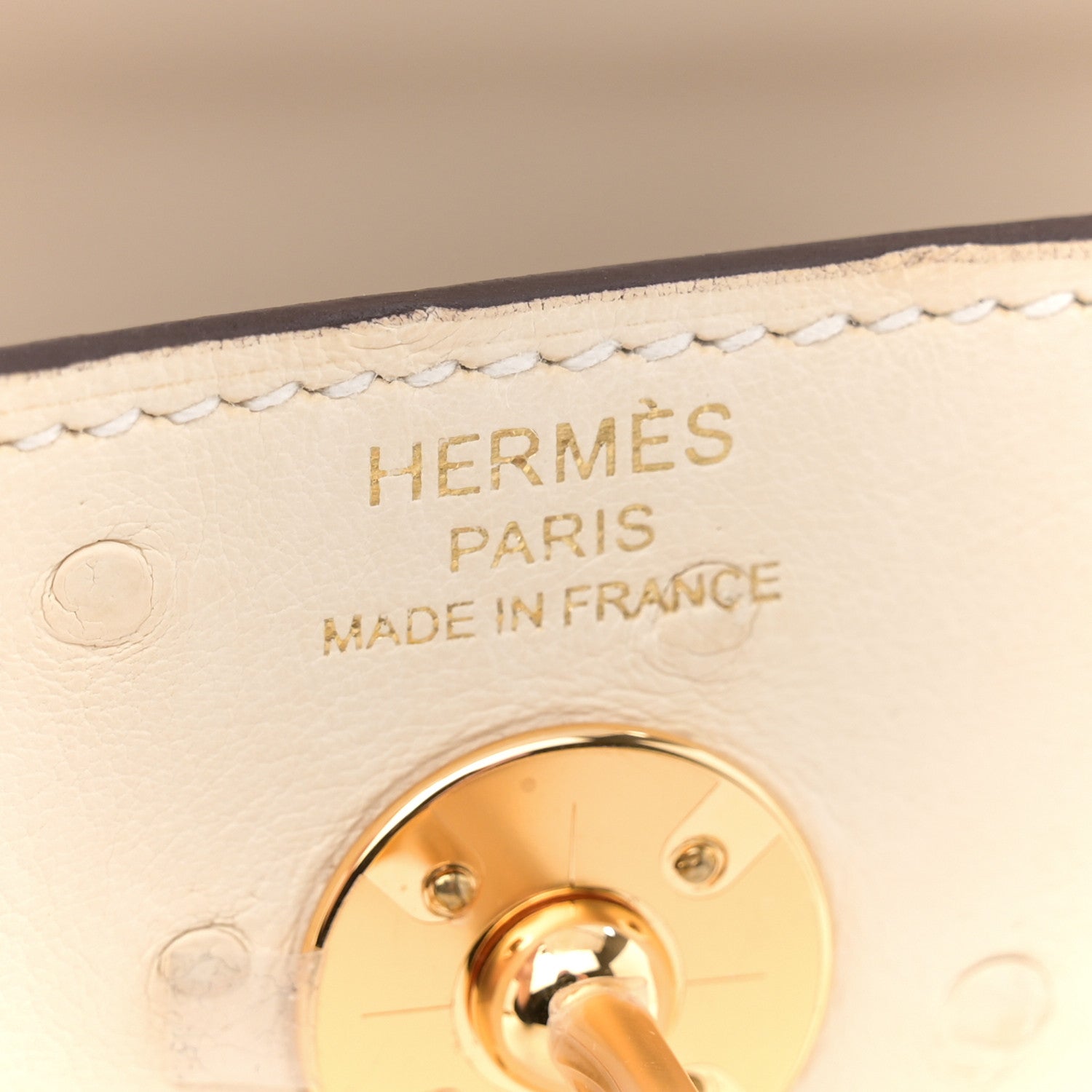 Hermes Ostrich Mini Lindy 20 Nata 6 of 14