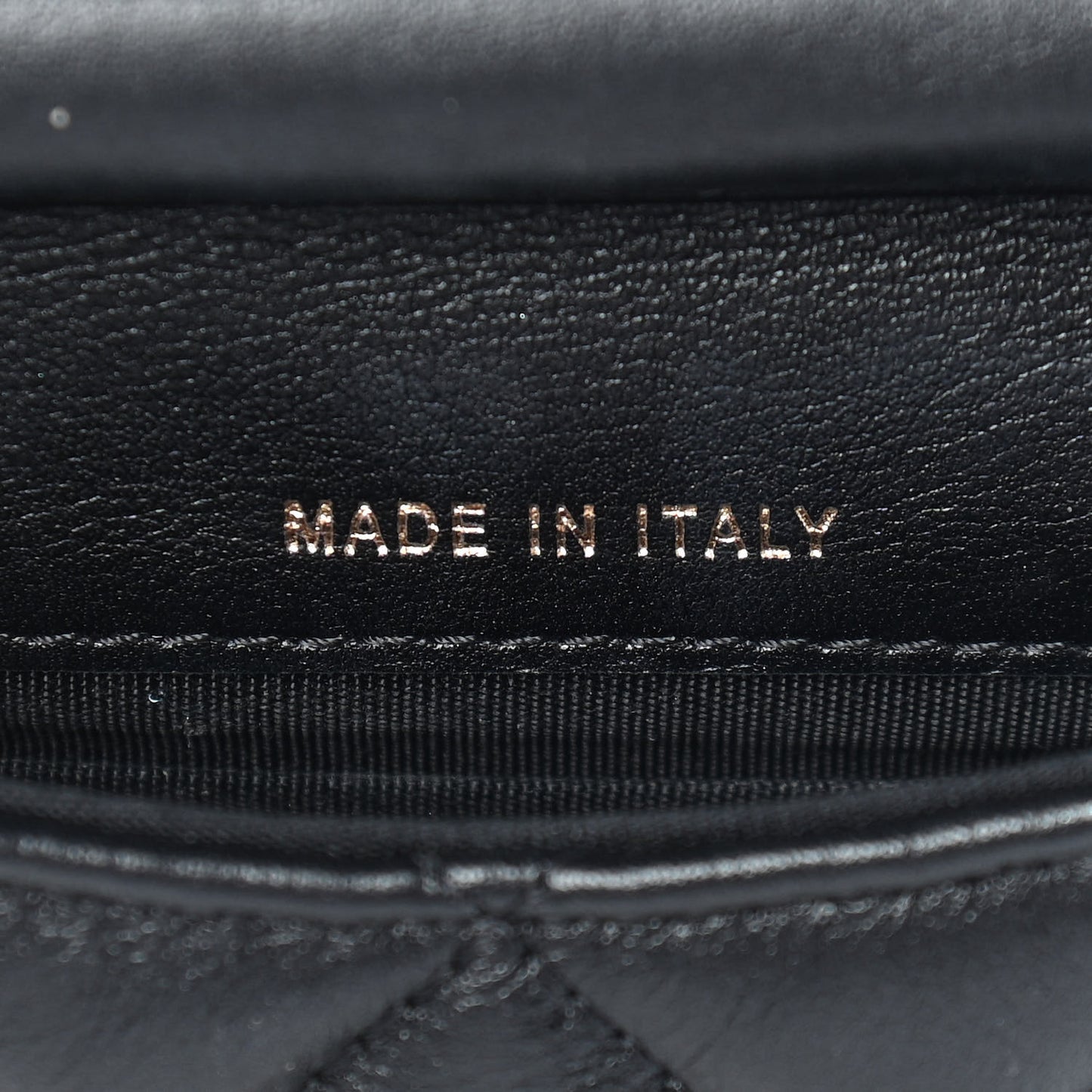 Calfskin Quilted Mini Coco Mail Clutch with Chain Black