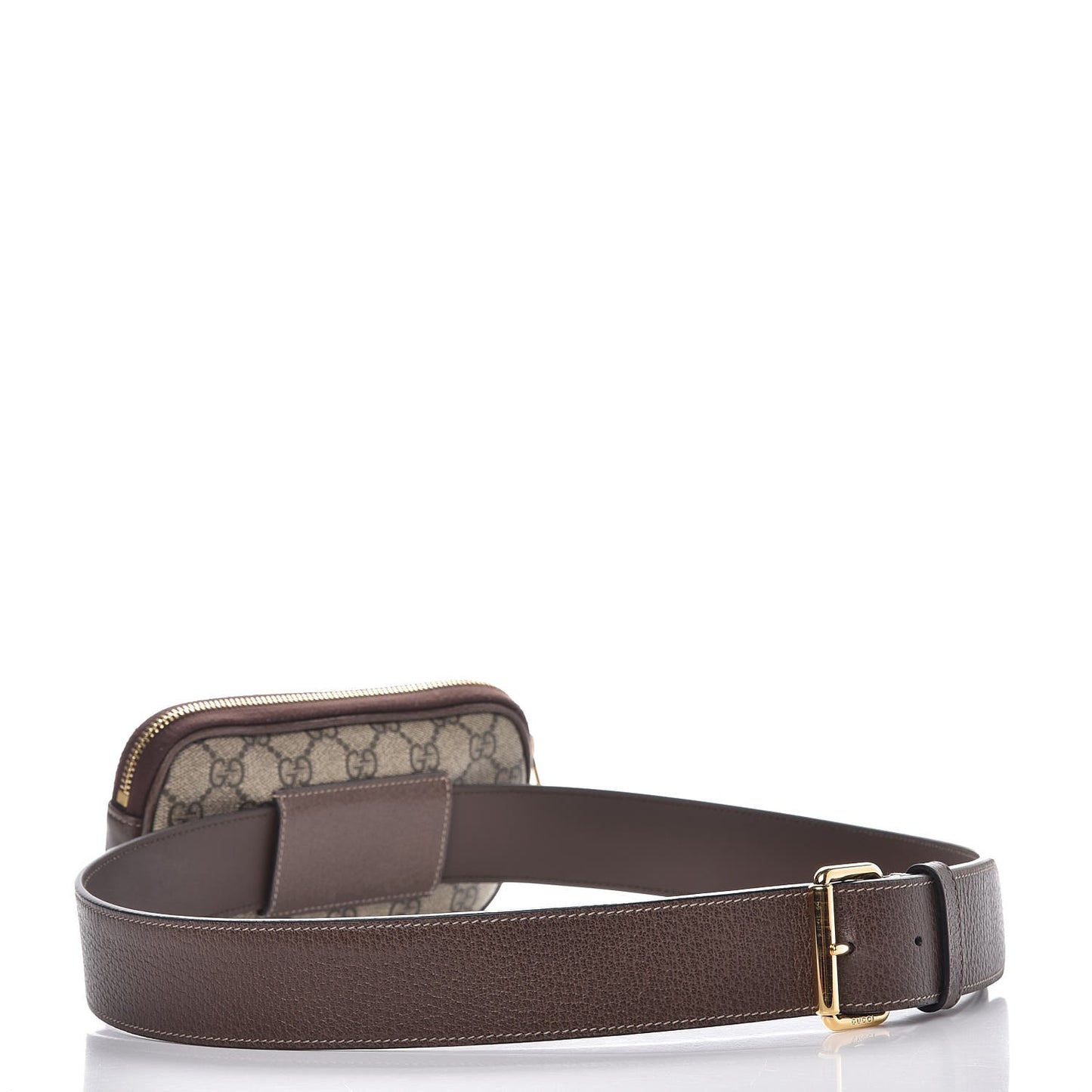 GG Supreme Monogram Ophidia Belted iPhone Case 95 38 Dark Brown