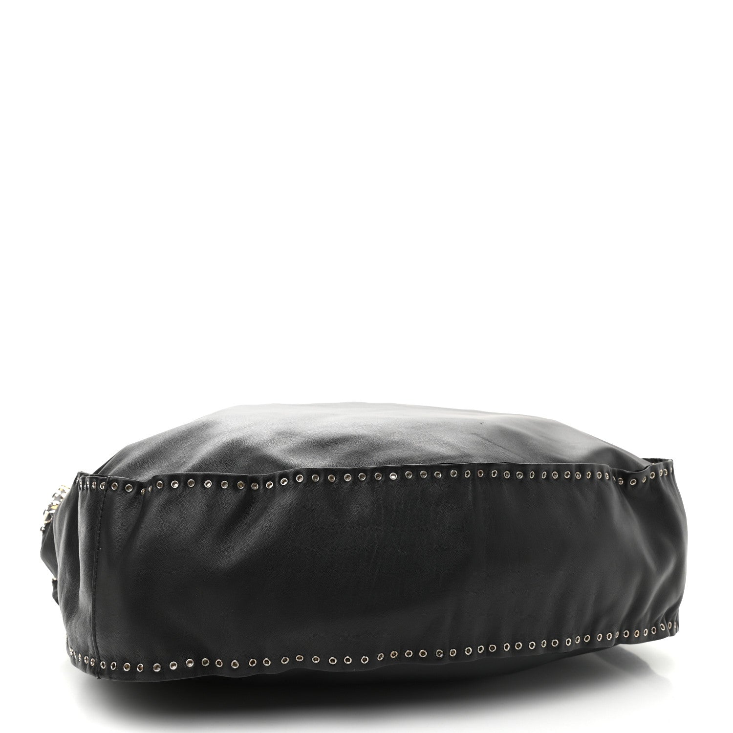Jimmy Choo Smooth Calfskin Star Studded Hobo Bag Black 4 of 10