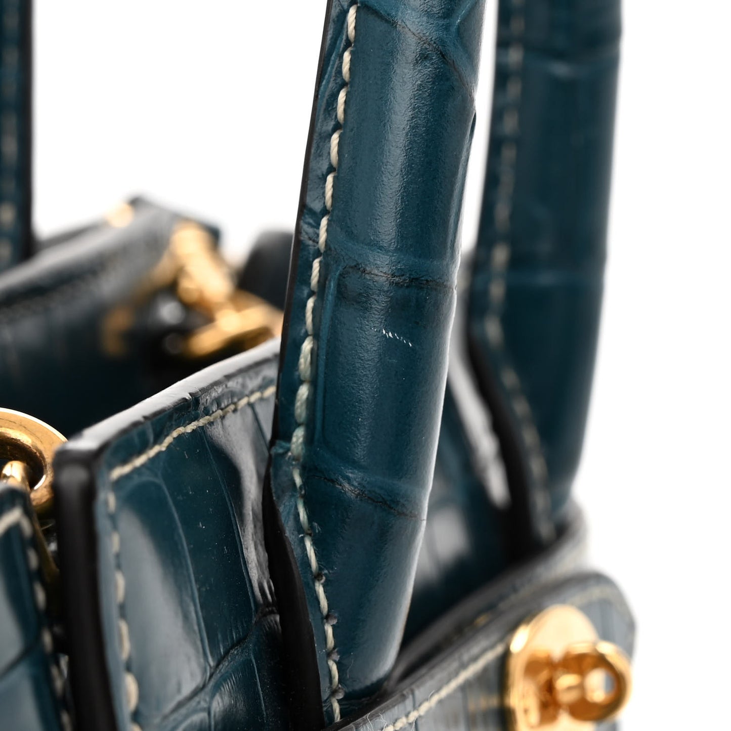 Crocodile Embossed Micro Zipped Bayswater Nautical Blue