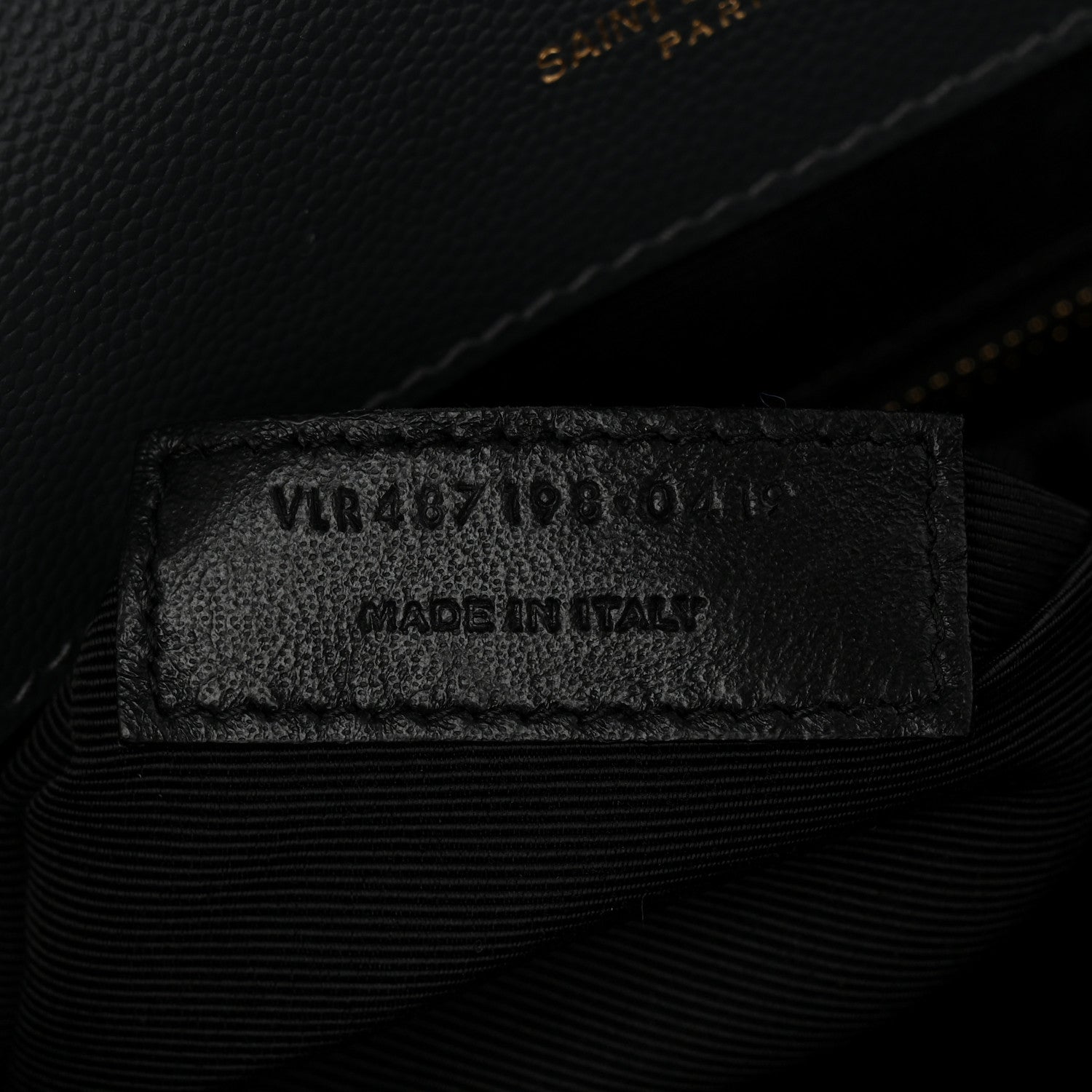 Saint Laurent Grain De Poudre Textured Mixed Matelasse Large Triquilt Monogram Satchel Storm 12 of 19