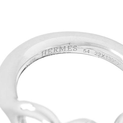 Hermes Sterling Silver GM Croisette Ring 54 6.75 4 of 5
