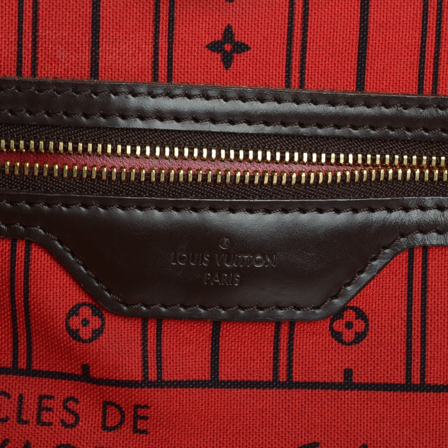 Louis Vuitton Damier Ebene Neverfull MM 6 of 9
