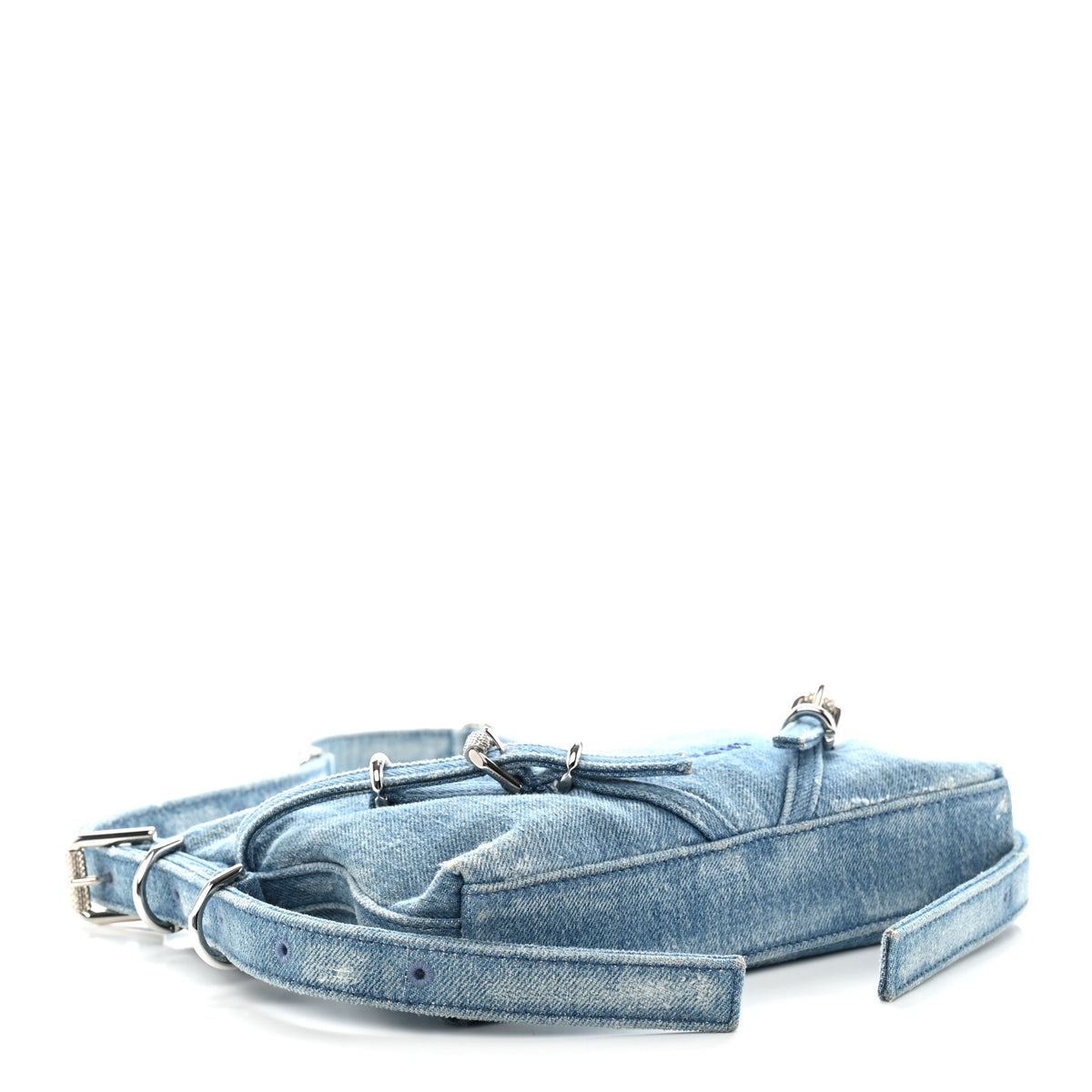 Washed Denim Mini Voyou Boyfriend Party Bag Medium Blue
