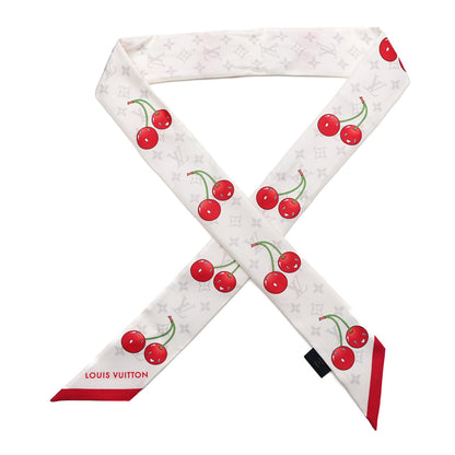 Louis Vuitton LV X TM Silk Monogram Cerises Bandeau White 1 of 4