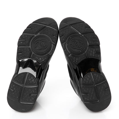 Chanel Lambskin Fabric CC Uniform Sneakers 42 Black 6 of 9