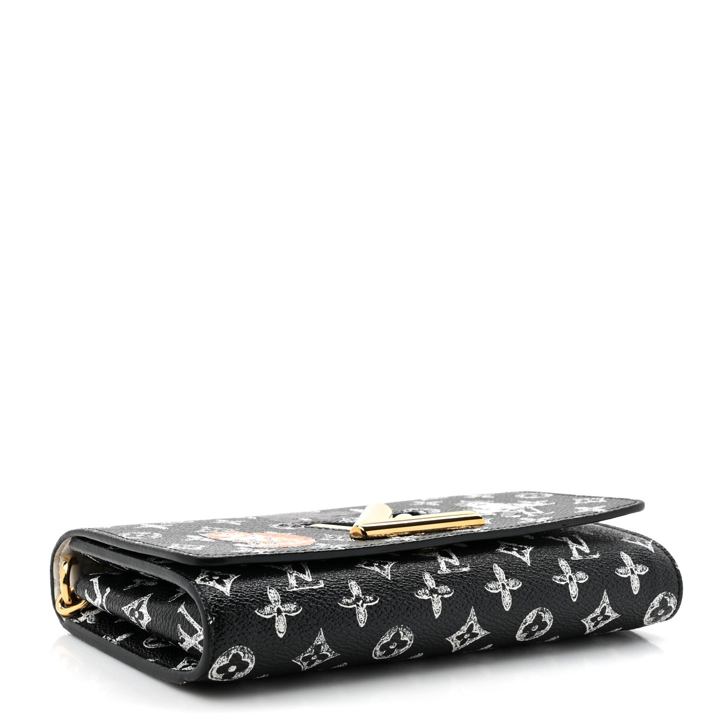 Catogram Twist Chain Wallet Black