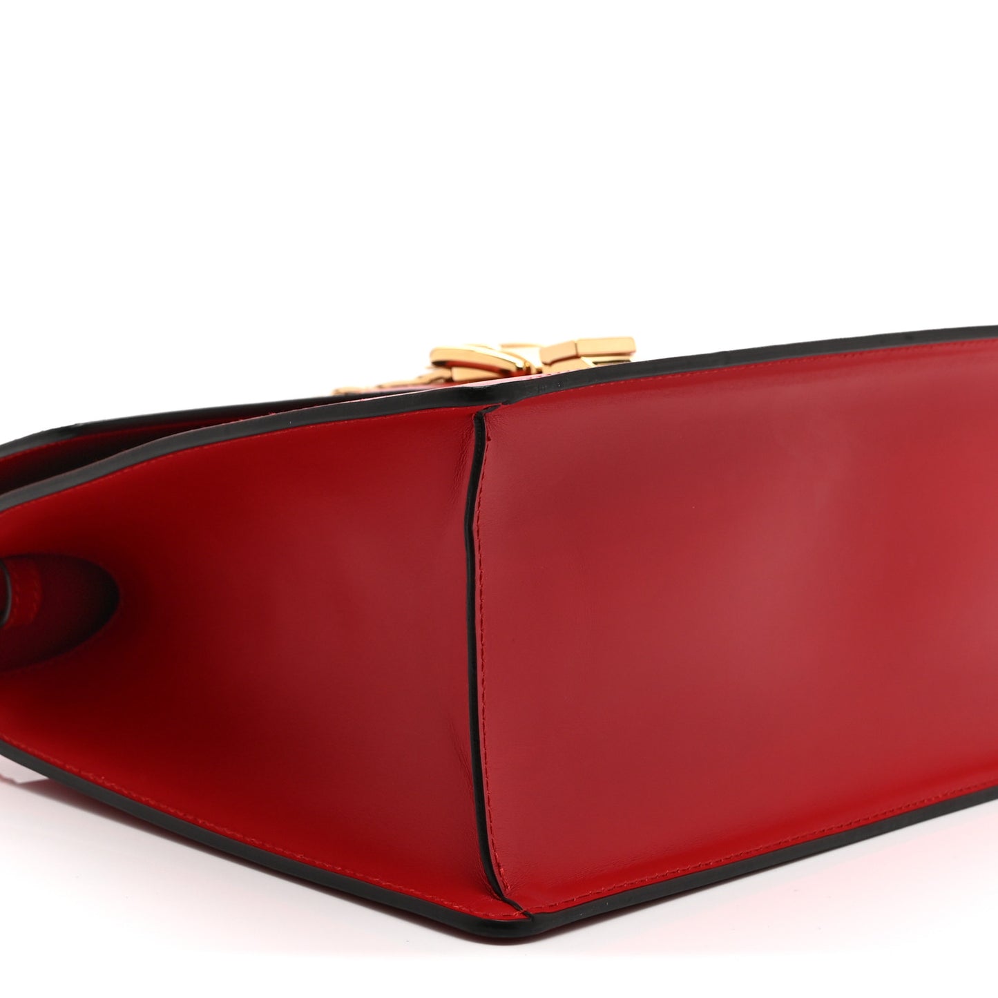 Calfskin Medium Sylvie Top Handle Bag Hibiscus Red