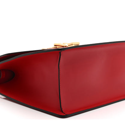 Gucci Calfskin Medium Sylvie Top Handle Bag Hibiscus Red 9 of 10