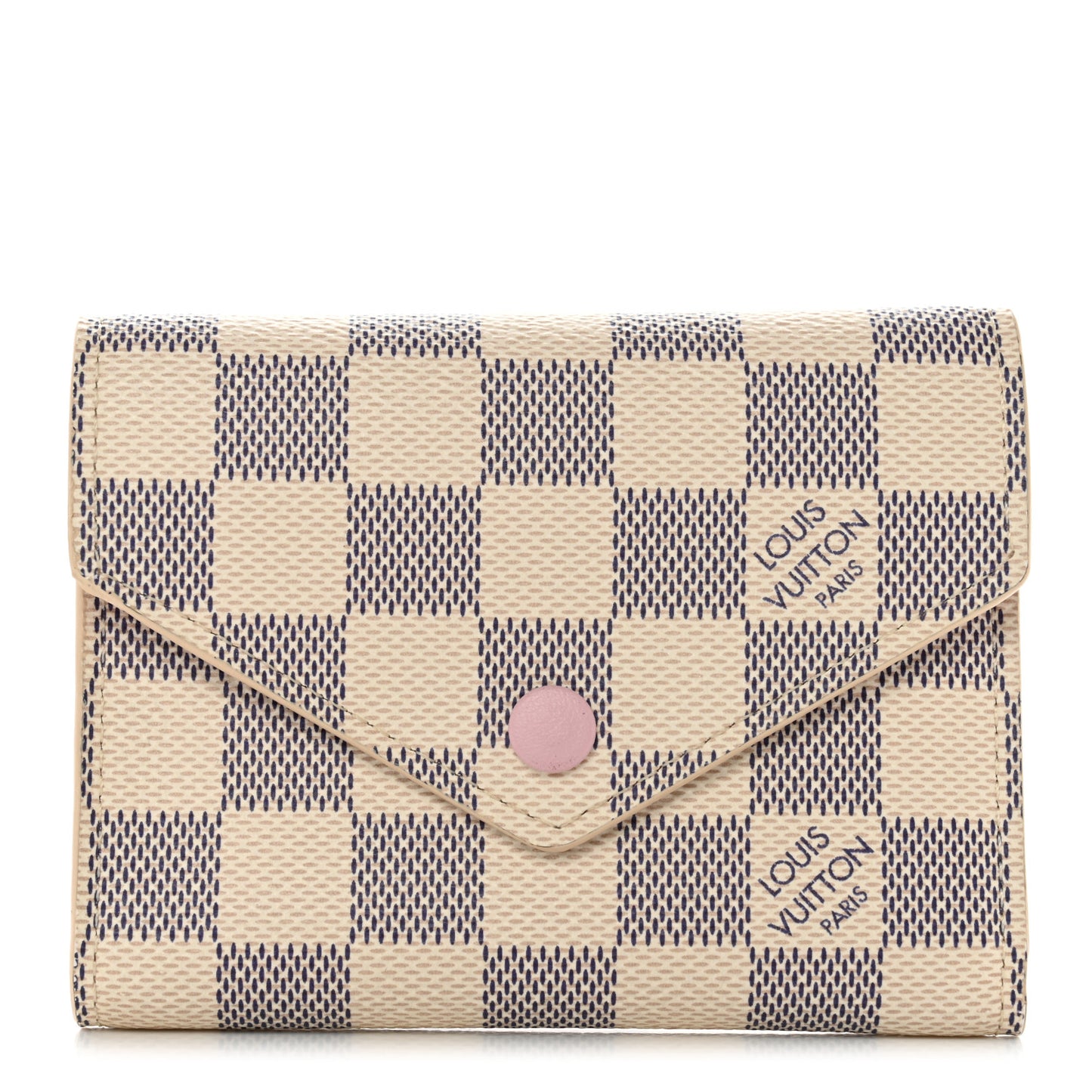 Damier Azur Victorine Wallet Rose Ballerine