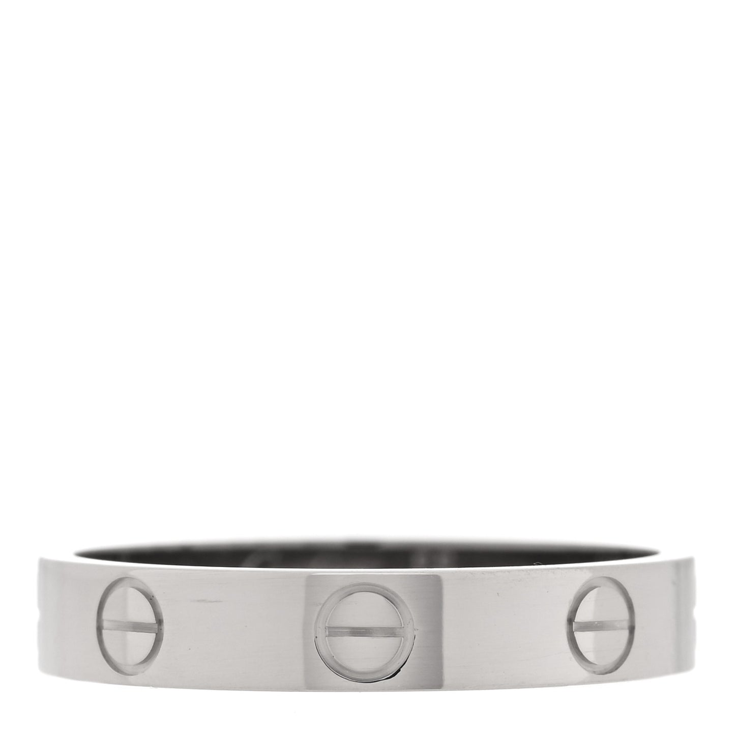 18K White Gold 3.5mm LOVE Wedding Band Ring 55 7.25