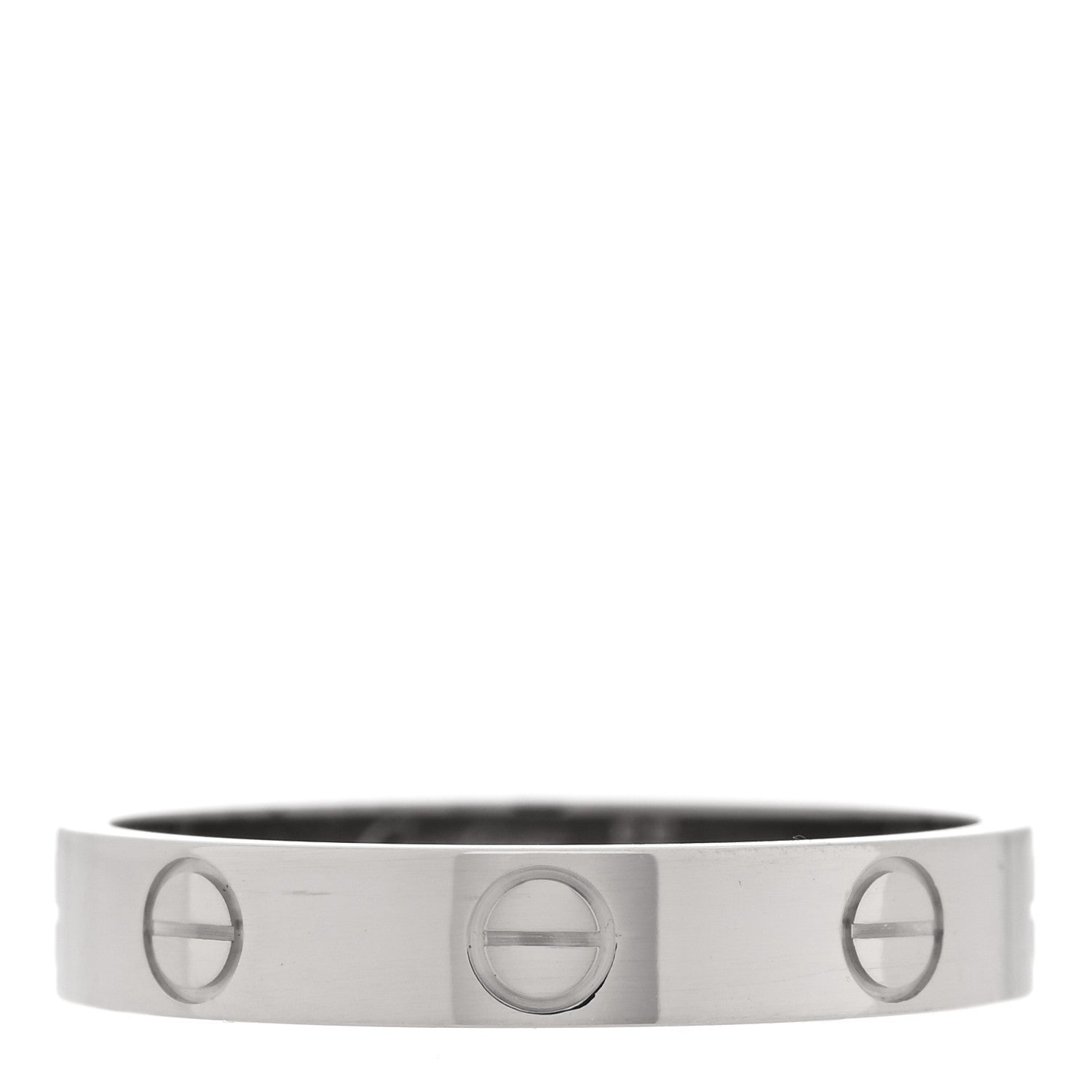 Cartier 18K White Gold 3.5mm LOVE Wedding Band Ring 55 7.25 3 of 4