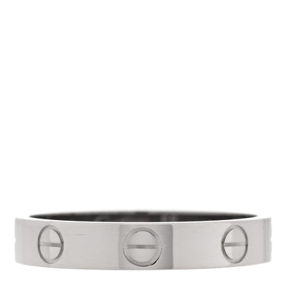 Cartier 18K White Gold 3.5mm LOVE Wedding Band Ring 55 7.25 3 of 4