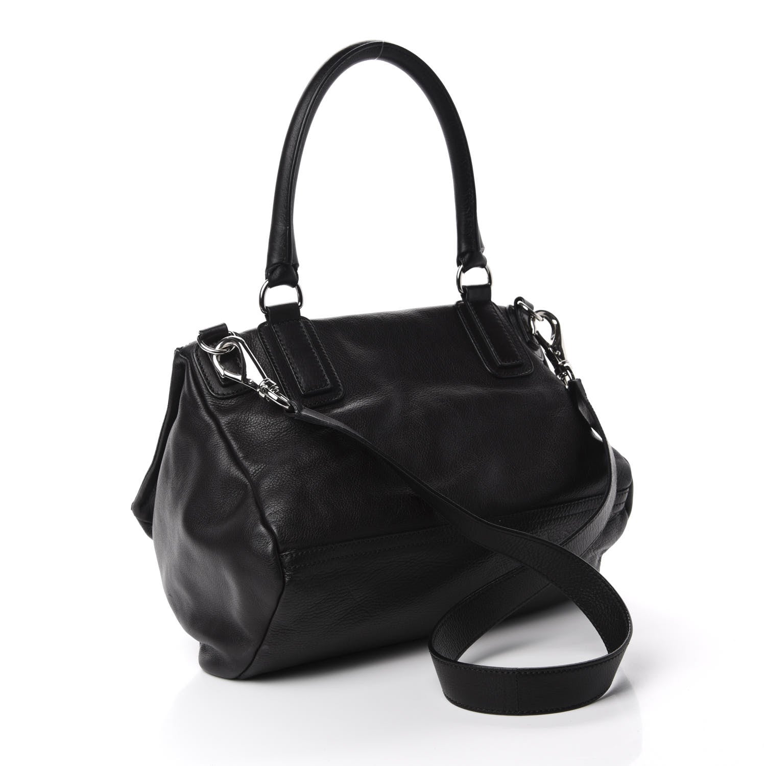 Givenchy Pebbled Calfskin Medium Pyramid Stud Pandora Black 3 of 10