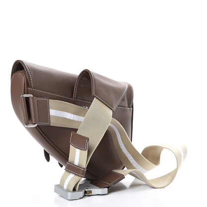 Christian Dior Grained Calfskin Saddle Bag Brown 2 of 8
