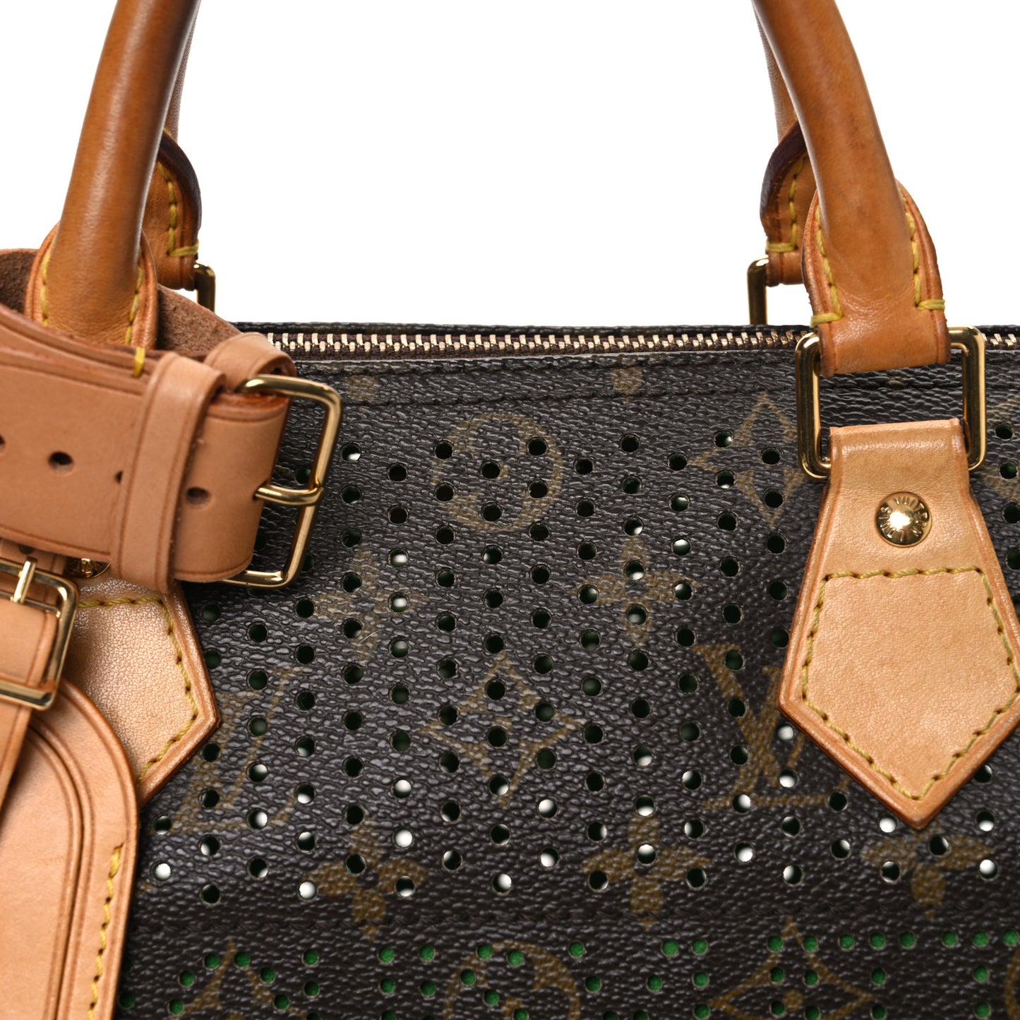 Monogram Perforated Speedy 30 Green