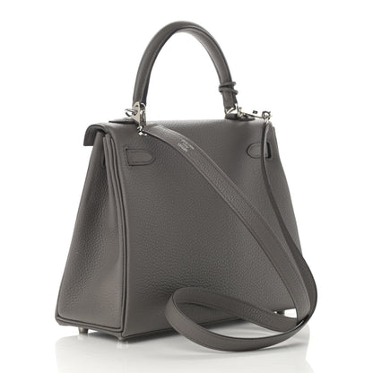 Hermes Togo Kelly Retourne 25 Etain 3 of 12