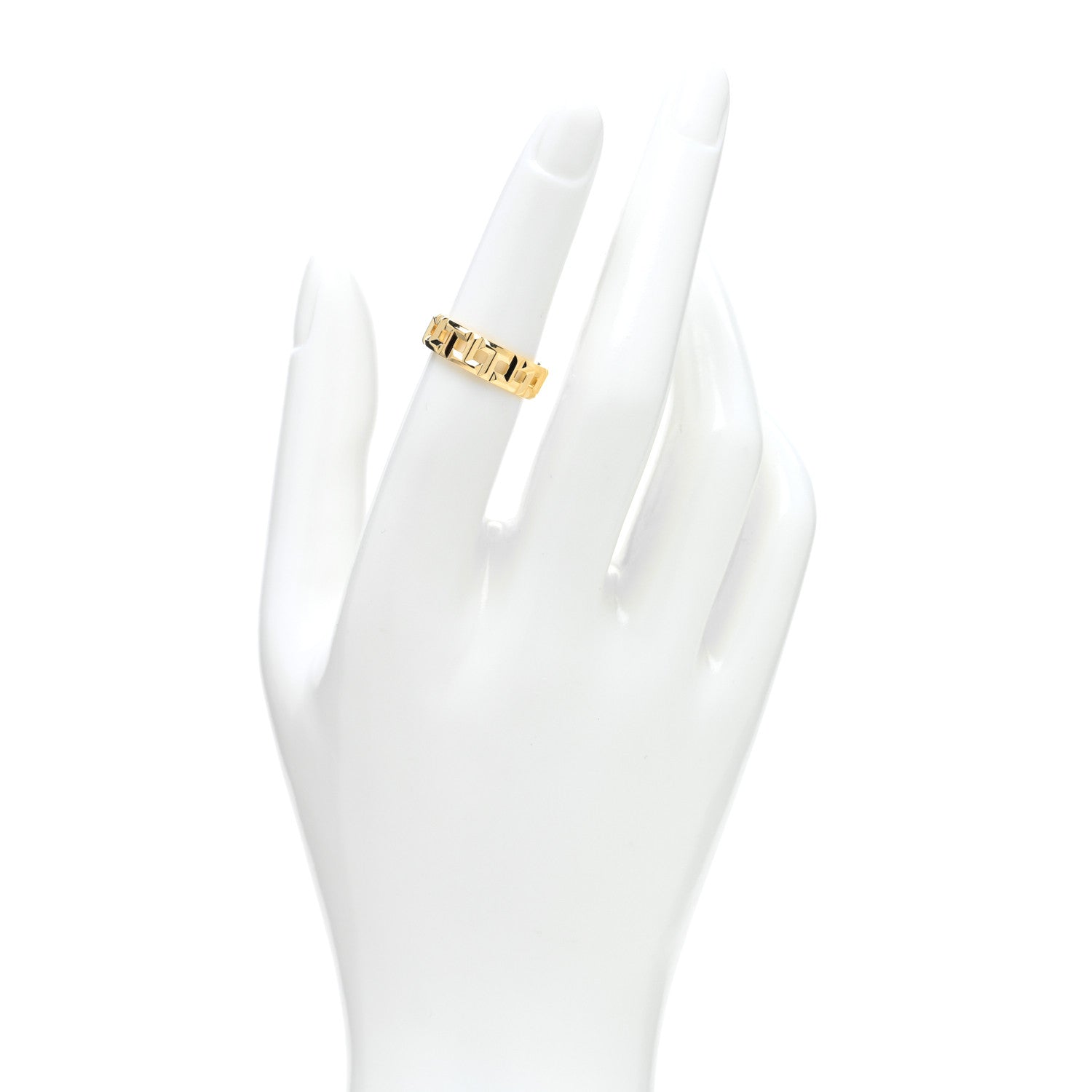 Tiffany 18K Yellow Gold T True Wide Ring 50 5.5 2 of 4
