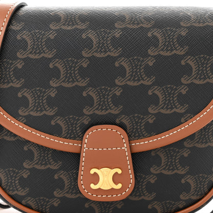 Celine Canvas Calfskin Triomphe Mini Besace Tan 8 of 10