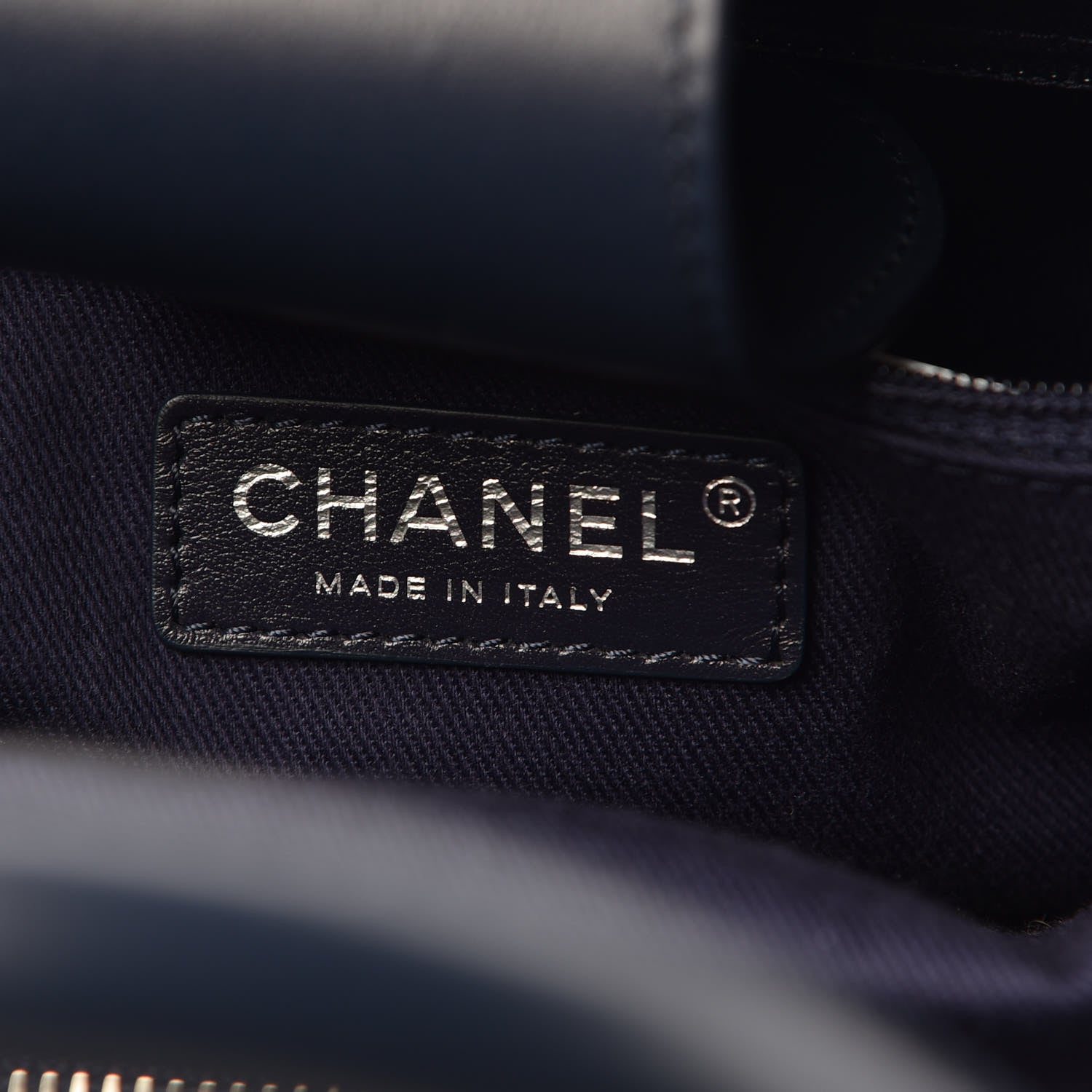 Chanel Denim Quilted Large Shopping Tote Blue 8 of 11