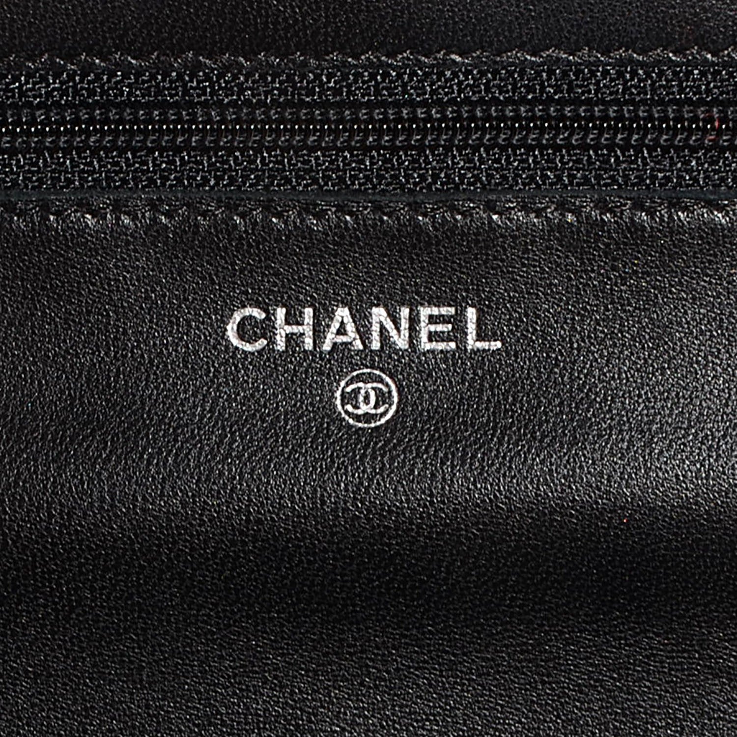 Chanel Lambskin Quilted Wallet On Chain WOC Black 6 of 8
