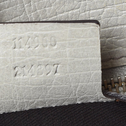 Gucci Monogram Large Horsebit Chain Hobo Off White 9 of 14
