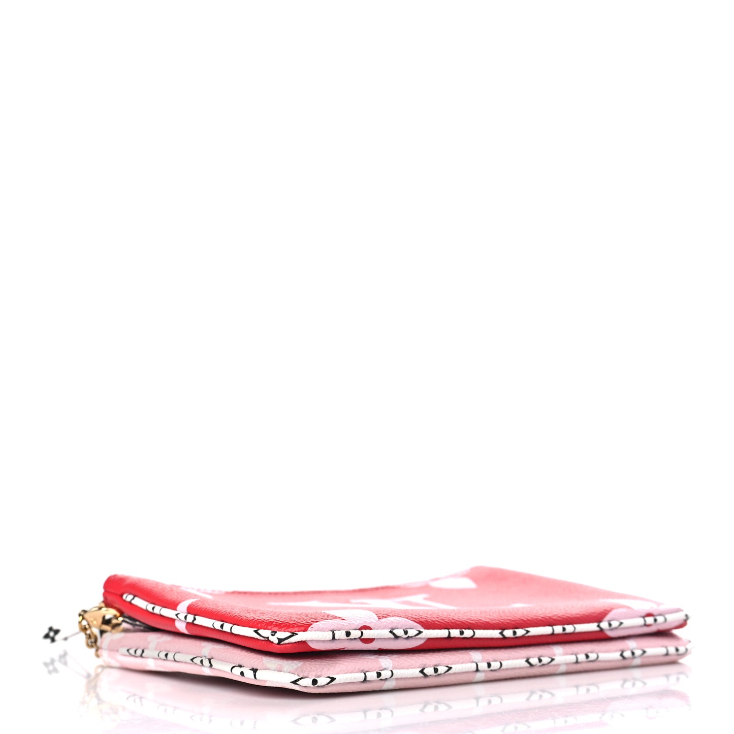 Monogram Giant Double Zip Pochette Rouge