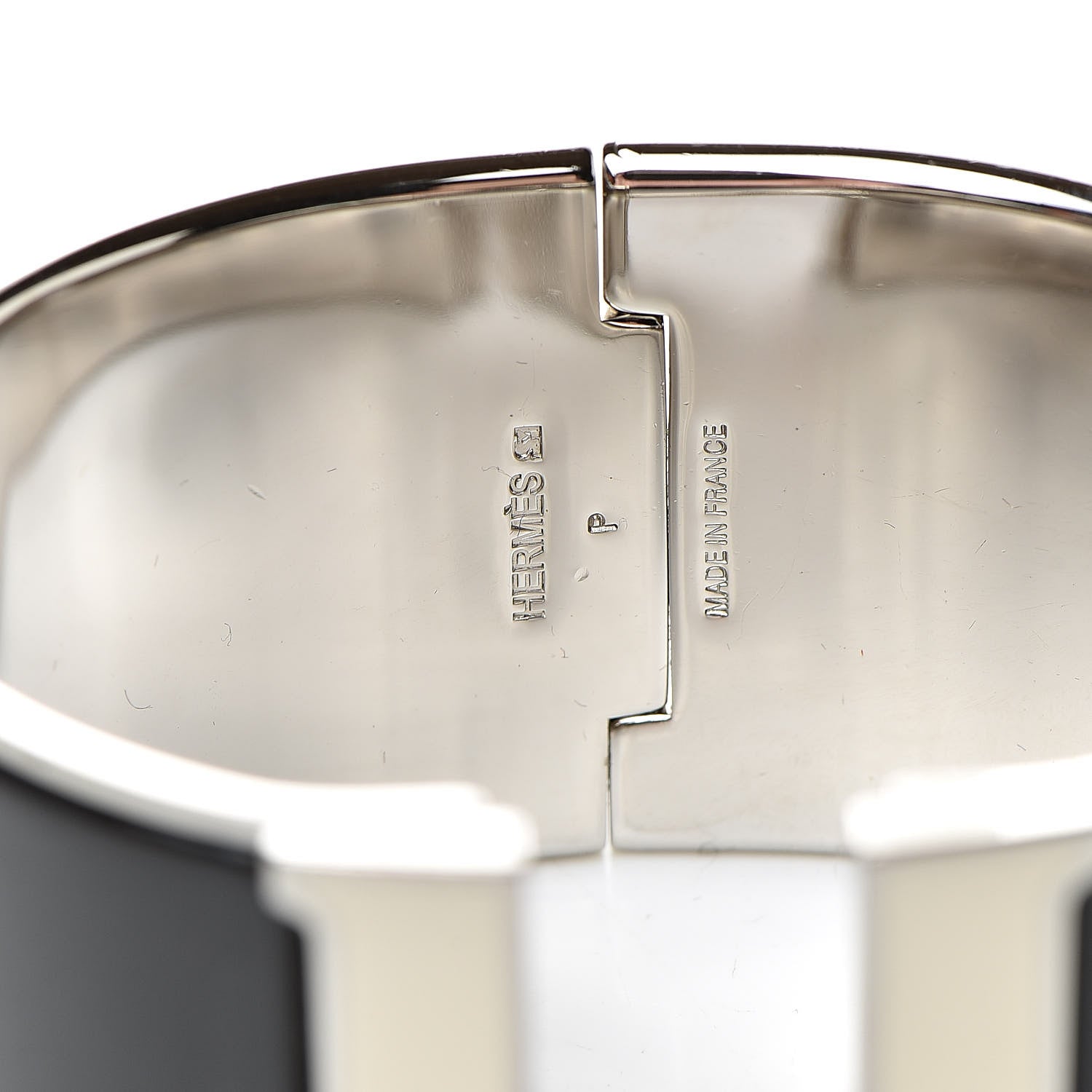Hermes Enamel Extra Wide Clic Clac H Bracelet GM Black 4 of 6