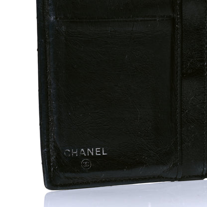 Chanel Glazed Calfskin Quilted Reissue Long Flap Wallet Black 5 of 5