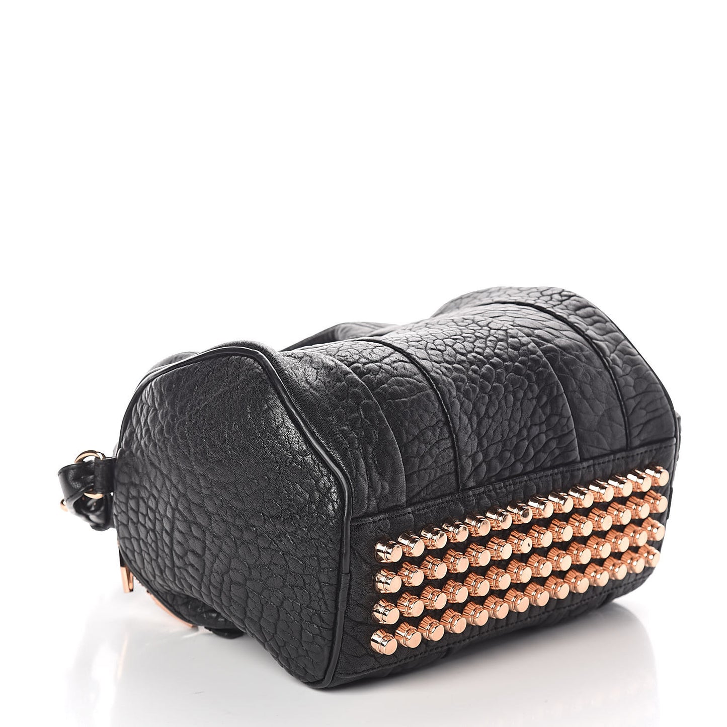 Pebbled Lambskin Rockie Black Rose Gold Hardware