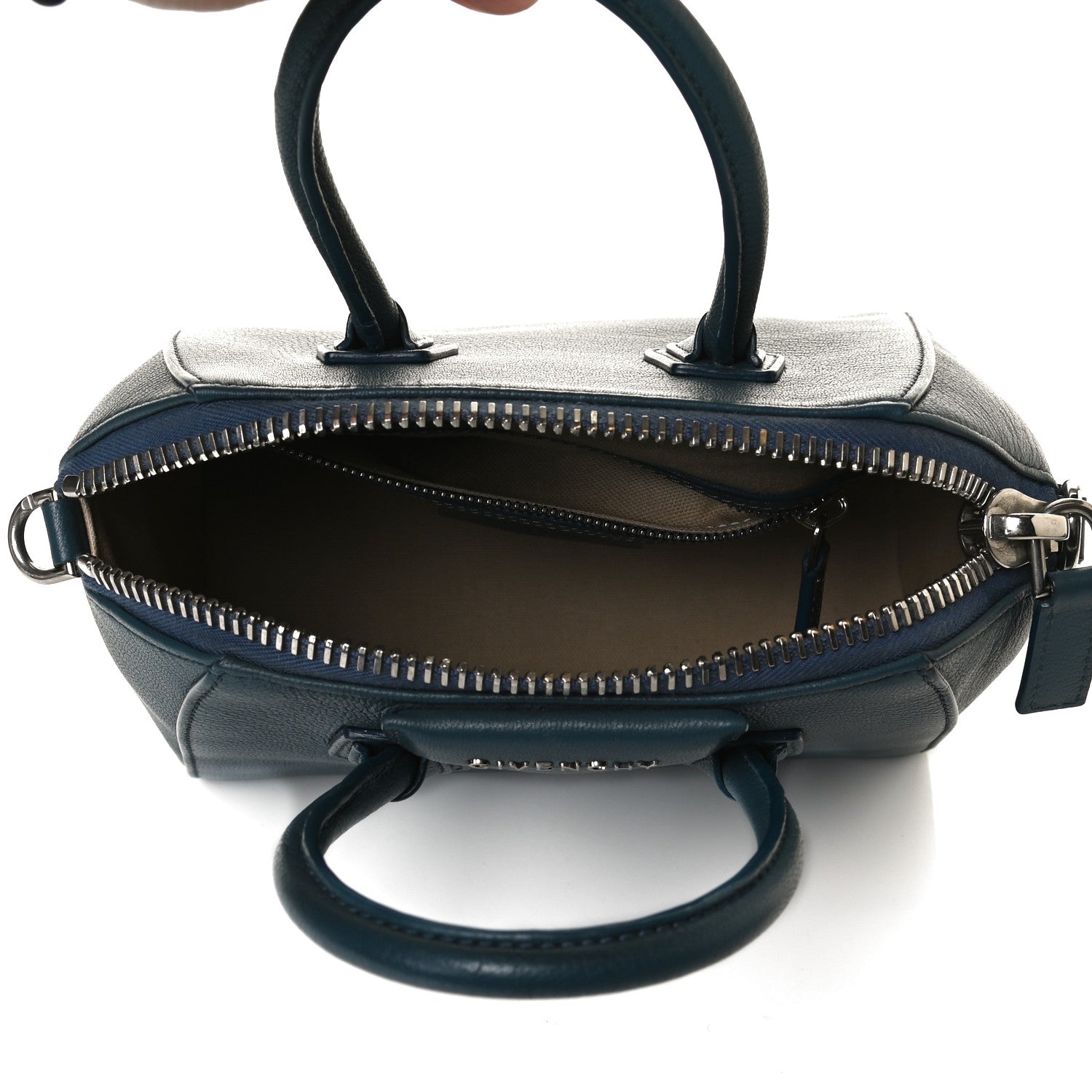 Givenchy Sugar Goatskin Mini Antigona Oil Blue 5 of 16