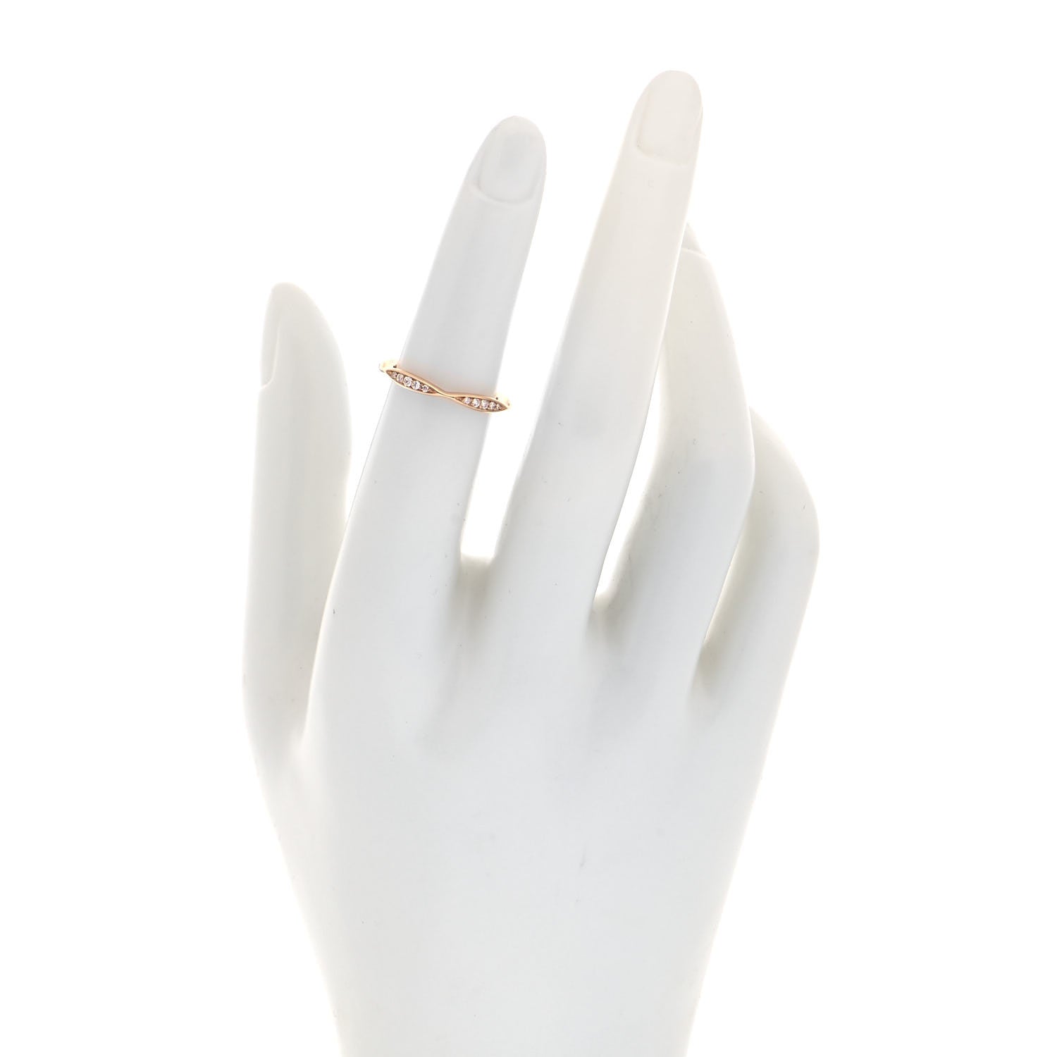 Chanel 18K Rose Gold Diamond Camellia Band Ring 49 4.75 4 of 8