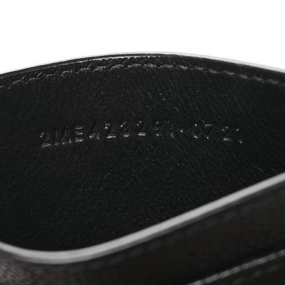 Saint Laurent Grain De Poudre Matelasse Chevron Monogram Credit Card Case Black 7 of 7