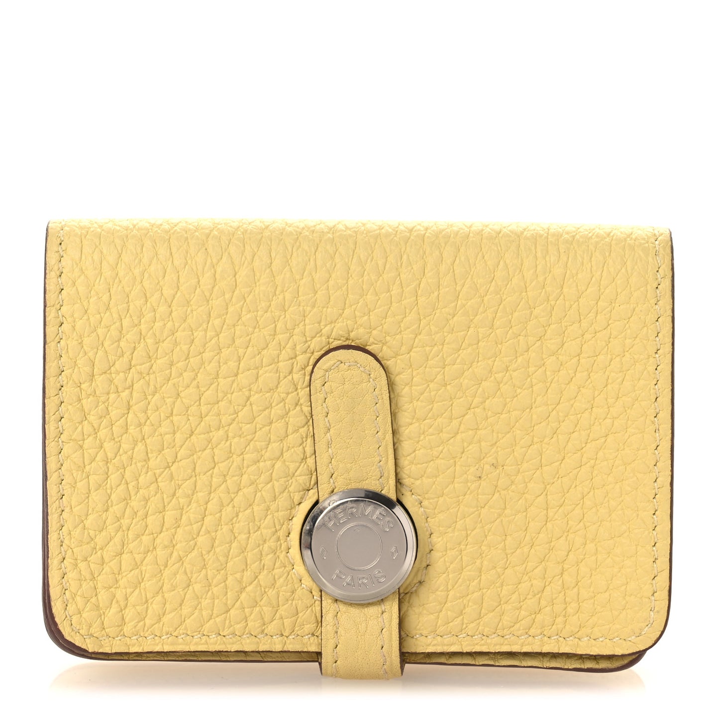 Togo Dogon Card Case Jaune Poussin
