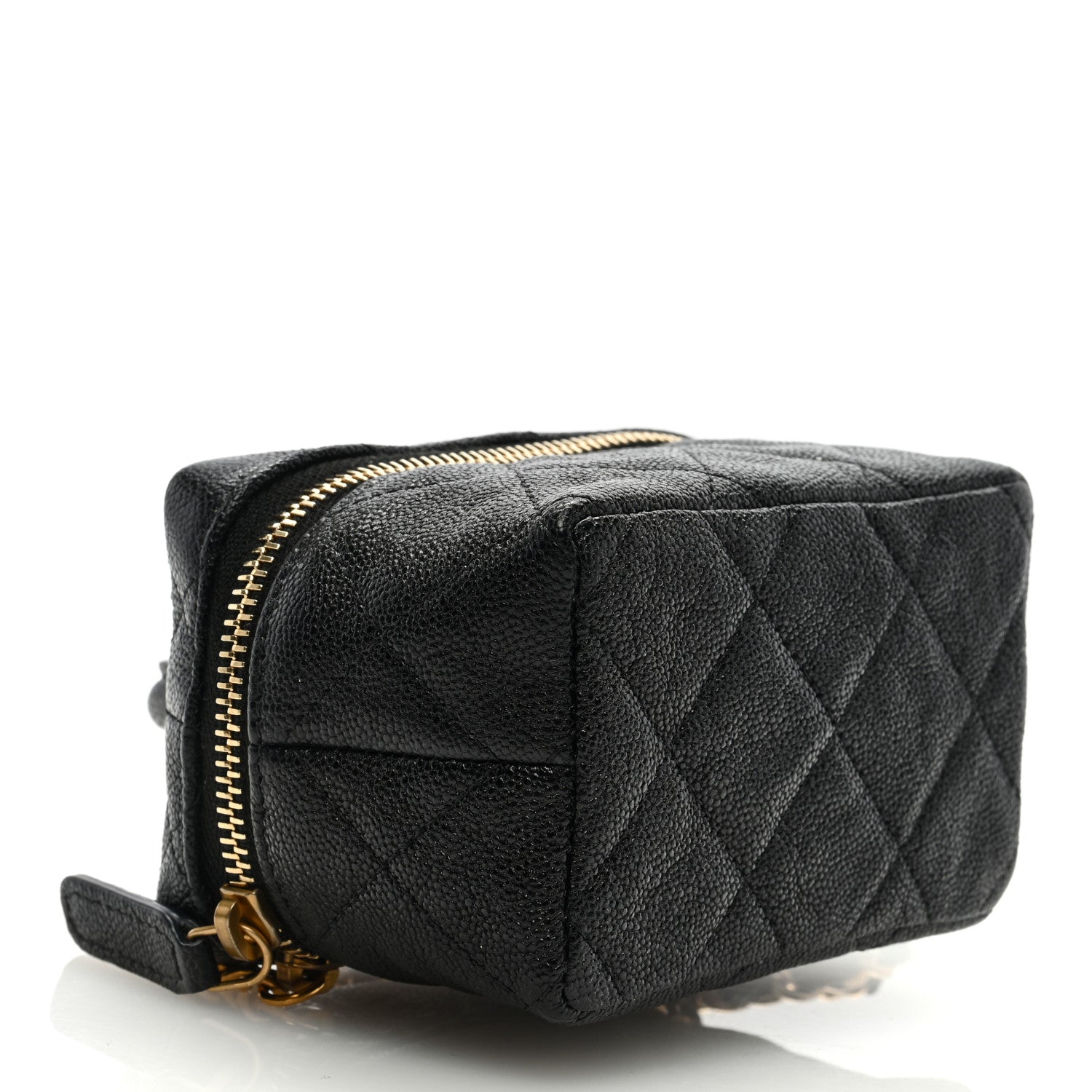 Chanel Caviar Quilted Mini Top Handle Vanity With Chain Black 4 of 10