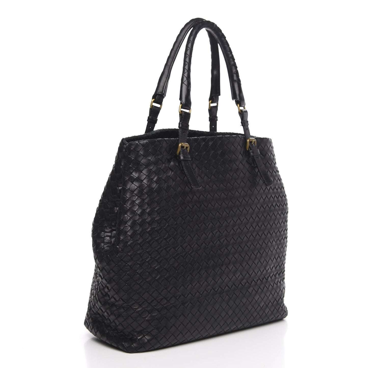 Nappa Intrecciato Medium Seamless Tote Black