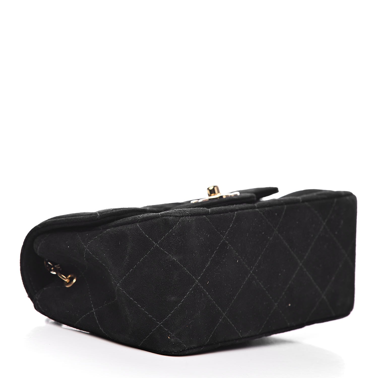Chanel Velvet Quilted Extra Mini Rectangular Flap Black 4 of 10