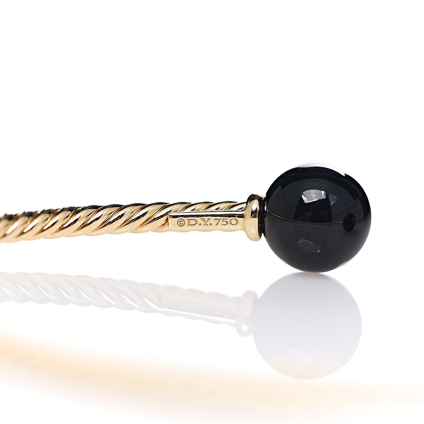 18K Yellow Gold Black Onyx 8.5mm Solari Bracelet