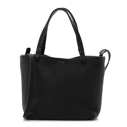 The Row Grained Calfskin Small Park Tote Black 1 of 10