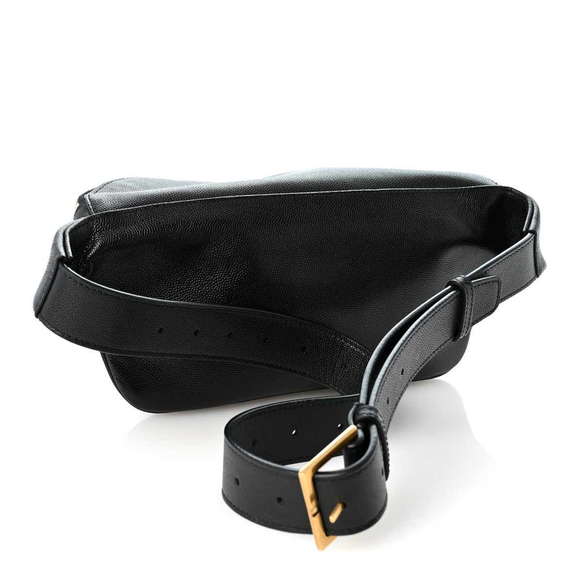 Saint Laurent Grain De Poudre Monogram Belt Bag Black 3 of 9